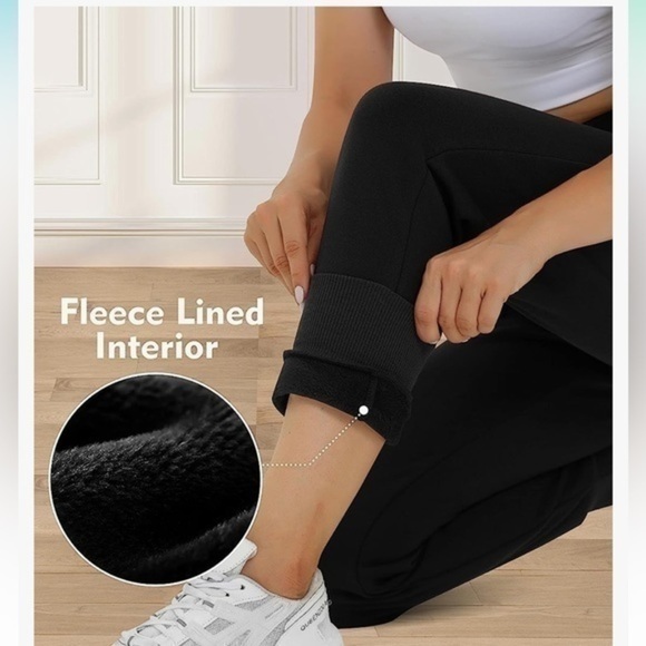 Fleece Lined Joggers for Women Thermal Sweatpants for Women Sz medium - Picture 2 of 6